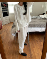 Lido Evening Pajamas Suit | White