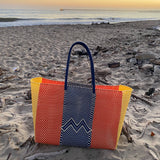 Oversized large waterproof recycled plastic beach bag