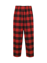 Buffalo plaid brushed organic cotton pajama pants.