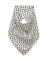 Black and white bandana head scarf easy on off velcro closure for summer