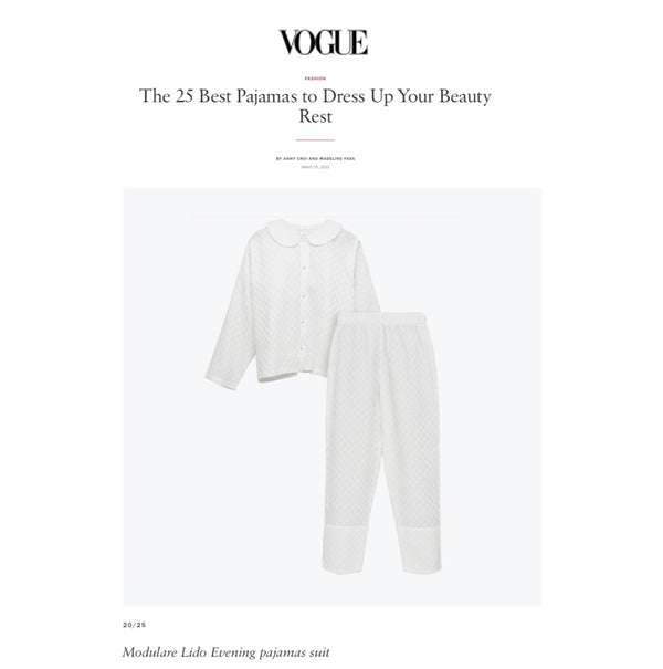 Best Pajama set as seen in Vogue Magazine 