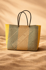 MODULARE Woven Tote Bag in Citrus