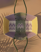 "M" Small Woven Tote in Wisteria