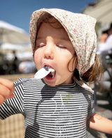 Easy on off velcro bandana in soft pink & green  liberty print. 
