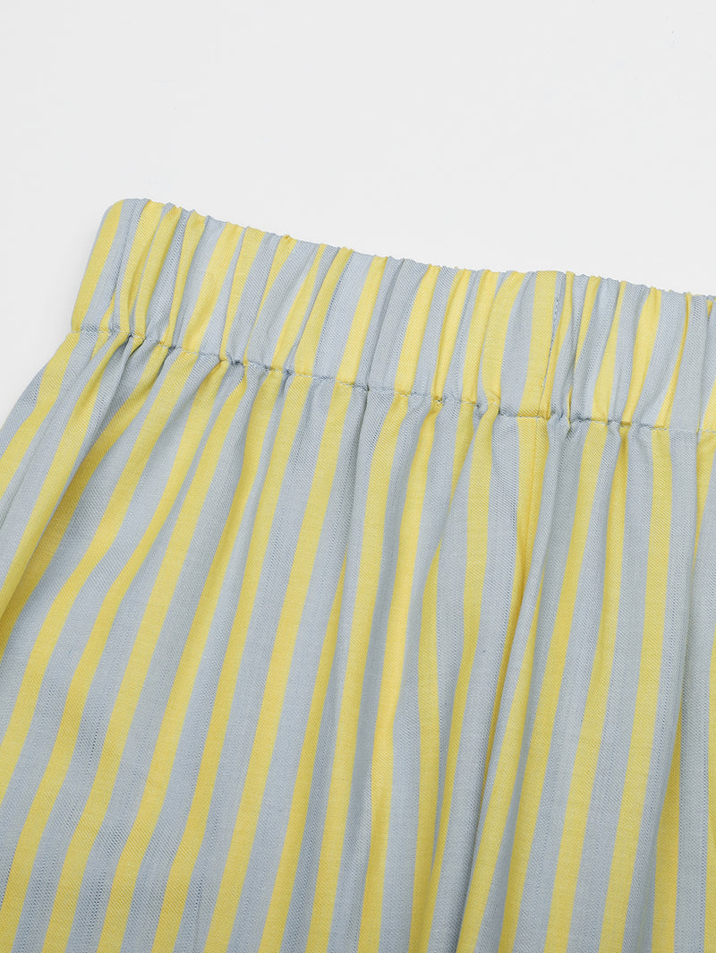 Striped Cotton Pajama Set | Capri
