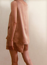 Silk Tank Set | Nude