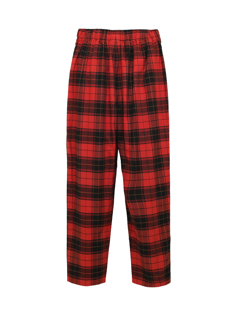 Buffalo plaid brushed organic cotton pajama pants. 
