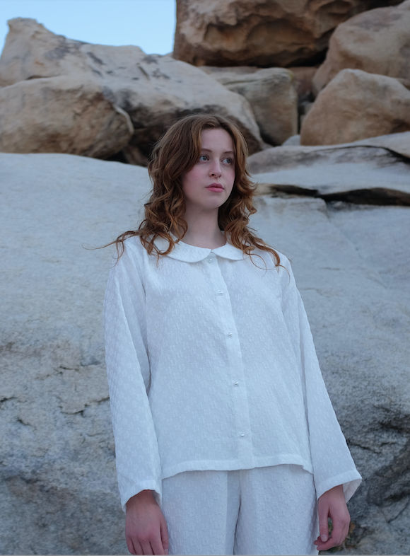 Lido Evening Pajamas Suit | White